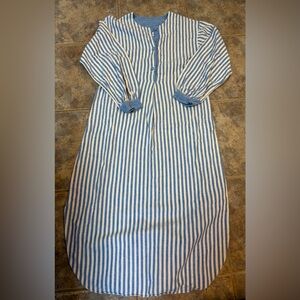 Vintage Barbizon ladies flannel night sleep shirt long sleeve size small